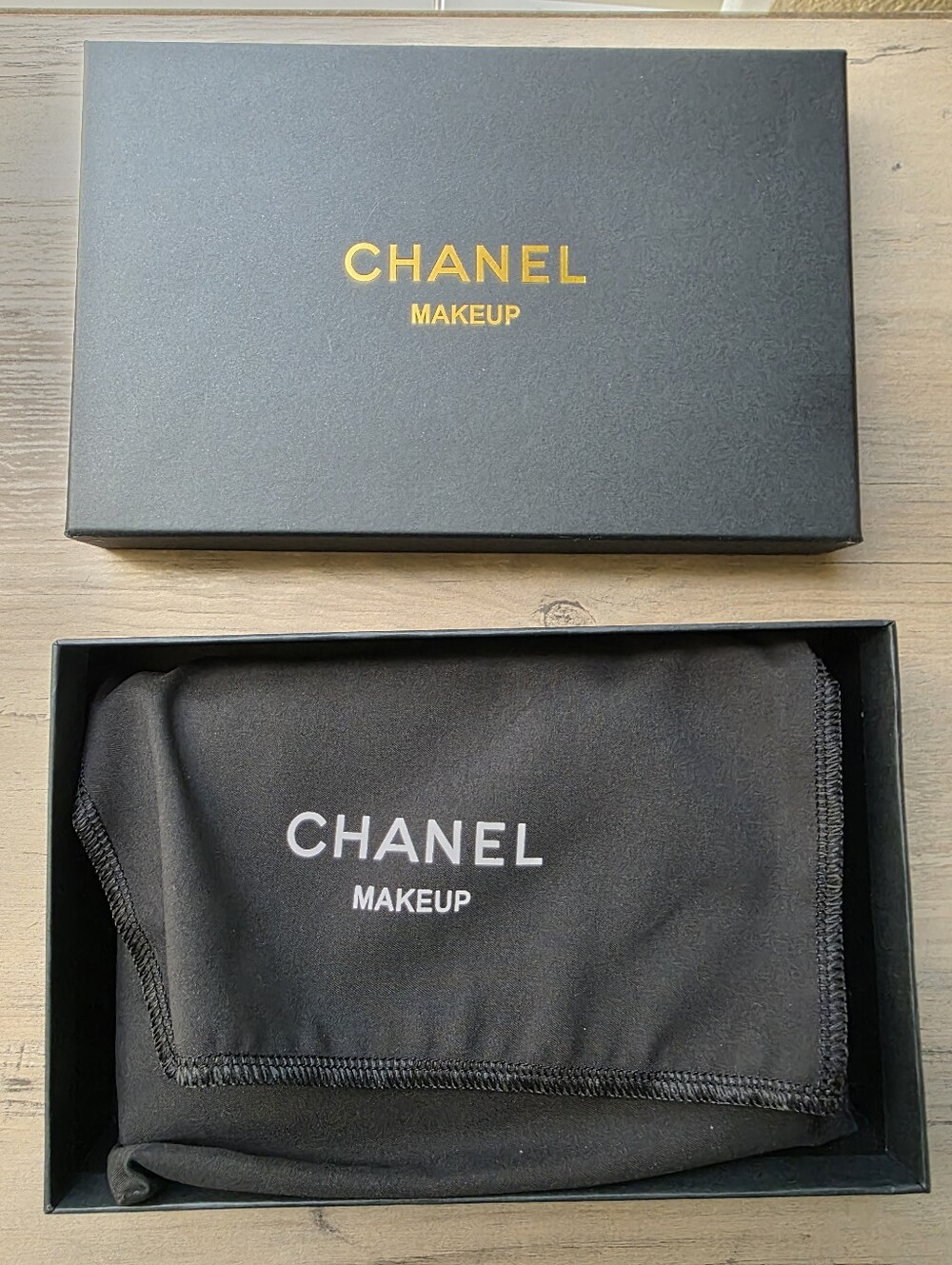 Chanel Black Embroidered Logo Travel Pouch - Picture 4 of 5